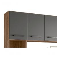 Cozinha Suspensa 07 Portas 02 Gavetas Carvalho Rústico Com Chumbo Juliete - Nicioli