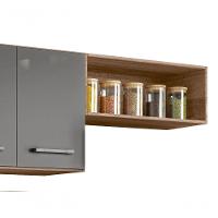 Cozinha Suspensa 07 Portas 02 Gavetas Carvalho Rústico Com Chumbo Juliete - Nicioli - 5