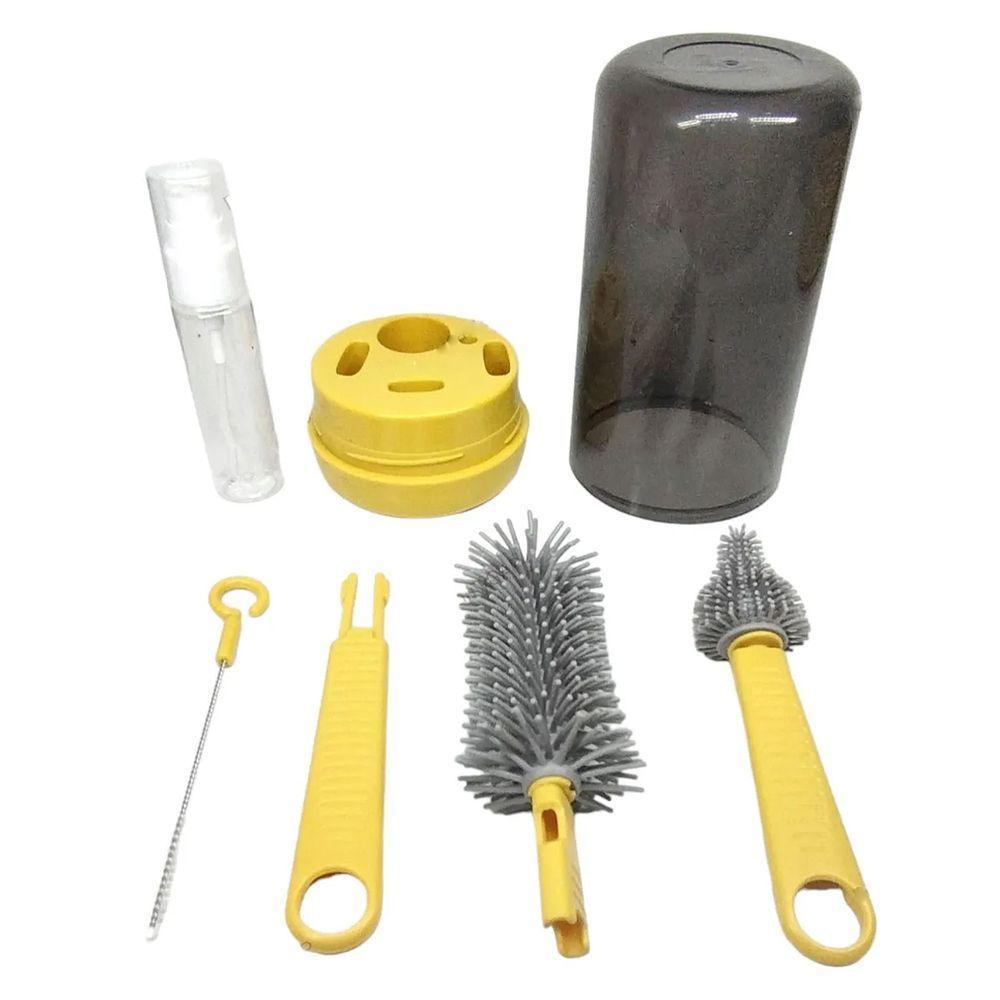 Kit Escova De Limpeza 4 Em 1 Mamadeira Garrafa Copo Bebe Criança Higiene Limpeza Bolsa Passeio Viagem - 2