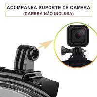 Mascara De Mergulho Cilindro Oxigenio Ar Manometro Oculos Snorkel Nataçao Suporte Camera Anti Embaçamento - 2