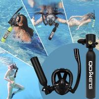 Mascara De Mergulho Cilindro Oxigenio Ar Manometro Oculos Snorkel Nataçao Suporte Camera Anti Embaçamento - 5