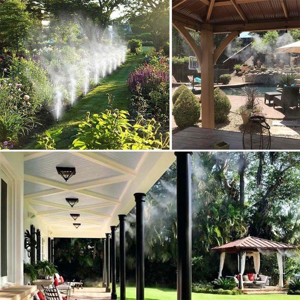 Mangueira Nevoa Climatizadora Uni Sistema Irrigacao 10 Metros Kit 10 Uni Jardim Grama Quintal Plantas - 4