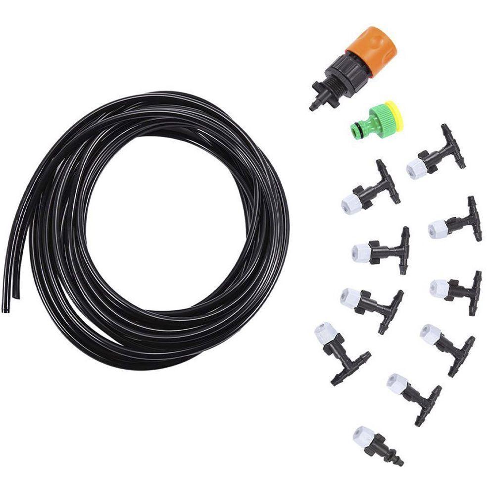 Mangueira Nevoa Climatizadora Kit 5 Uni Sistema Irrigacao 10 Metros Jardim Grama Quintal - 2