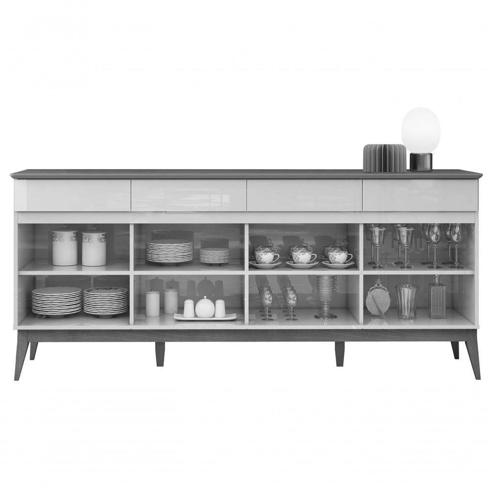 Buffet Aparador Magnum Off White Com Cedro - Edn Móveis - 5