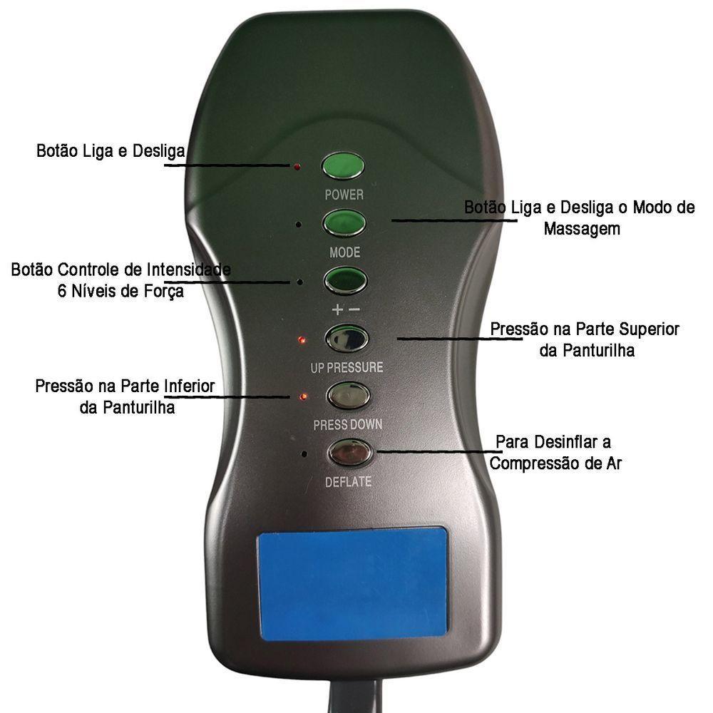 Massageador Compressao De Ar Perna Panturrilha Alivia Dor Fisioterapia Recuperaçao Muscular Relaxamento Inchaço - 5