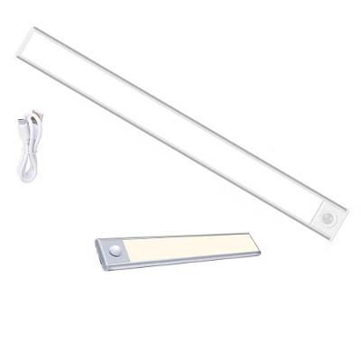 Luminaria Led 3 Tons Sensor Presença Movimento 3 Modos Usb Bateria Recarregavel Quarto Sala Cozinha Armario Iluminaçao