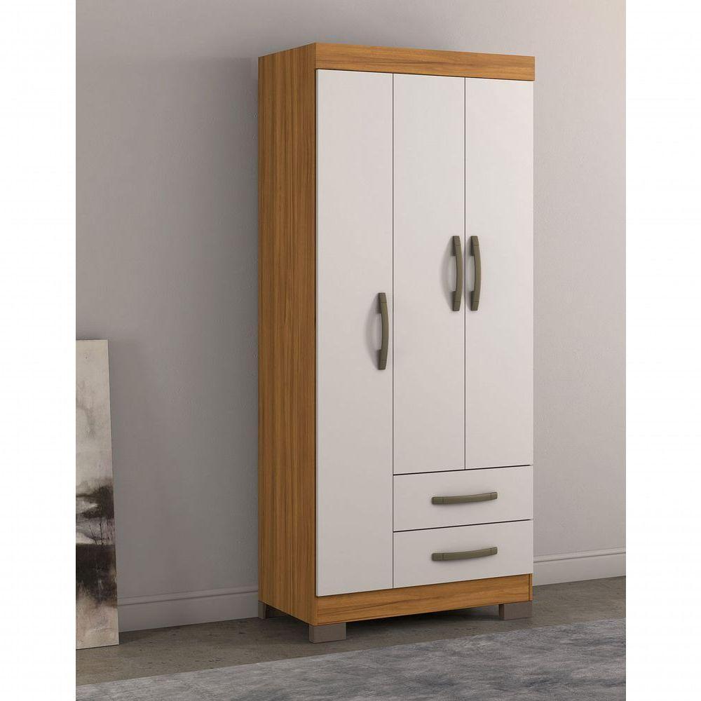 Guarda-roupa 3 Portas Nt 5000 Freijó Com Off White - Notável - 2