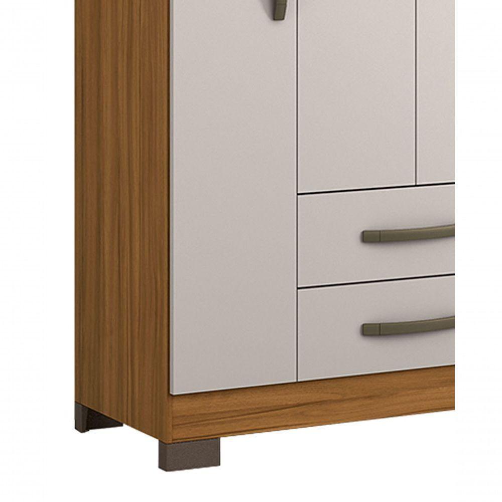 Guarda-roupa 3 Portas Nt 5000 Freijó Com Off White - Notável - 3