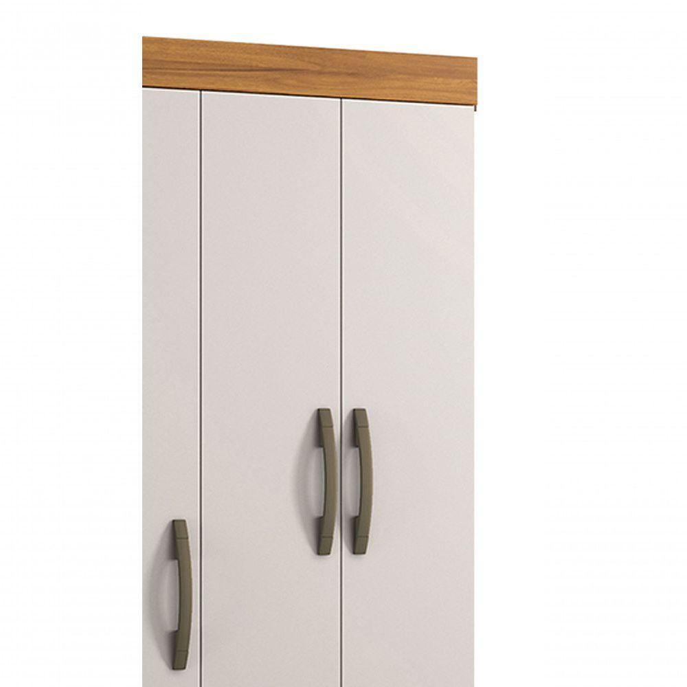 Guarda-roupa 3 Portas Nt 5000 Freijó Com Off White - Notável - 4