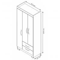 Guarda-roupa 3 Portas Nt 5000 Freijó Com Off White - Notável - 6