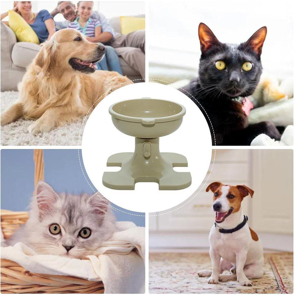 Tijela De Raçao Elevado Gato Pet Cachorro Cao Comedouro Ergonomico Ajustavel Antiderrapante Petshop Casa Comida Agua - 3