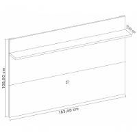 Rack Com Painel Arkansas Preto Com Freijó - Moveisaqui - 5