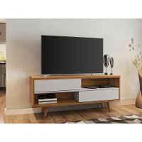 Rack Bancada Assimério Freijó Com Off White - Moveisaqui - 2