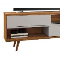 Rack Bancada Assimério Freijó Com Off White - Moveisaqui - 3