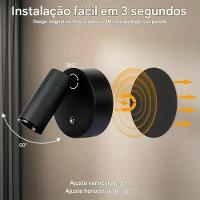 Lumianria Arandela Mesa Parede Touch 3 Tons Ajsutaveis Iluminaçao Decoraçao Recarregavel Portatil Sala Casa Quarto - 8