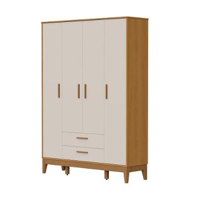 Roupeiro Flip 4 Portas 2 Gavetas Areia Fosco Com Savana