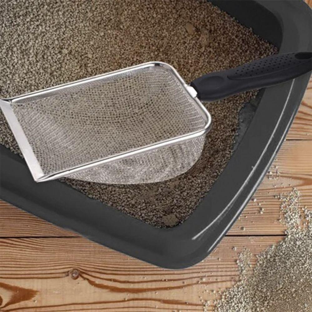 Pa Higienica Cata Coco Fezes Gato Cachorro Cao Pet Animais Aço Inox Limpeza Caixa Areia Bichinhos Estimaçao - 7