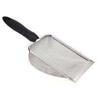 Pa Higienica Cata Coco Fezes Gato Cachorro Cao Pet Animais Aço Inox Limpeza Caixa Areia Bichinhos Estimaçao - 1