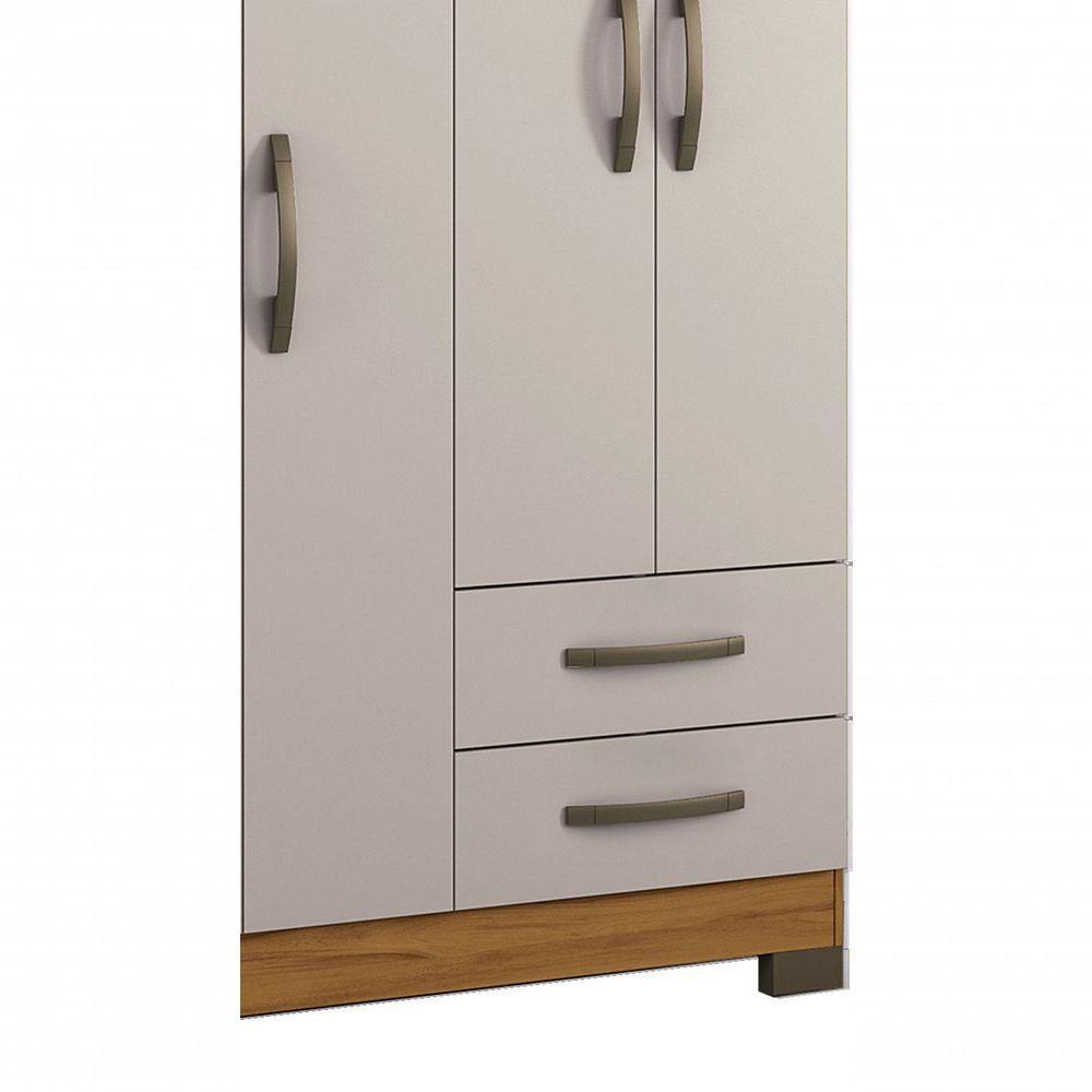 Guarda-roupa 4 Portas Nt 5005 Freijó Com Off White - Notável - 4