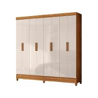 Guarda Roupa Marajo Grande Quarto Casal 8 Portas 2 Gavetas Freijo Com Off White - 1