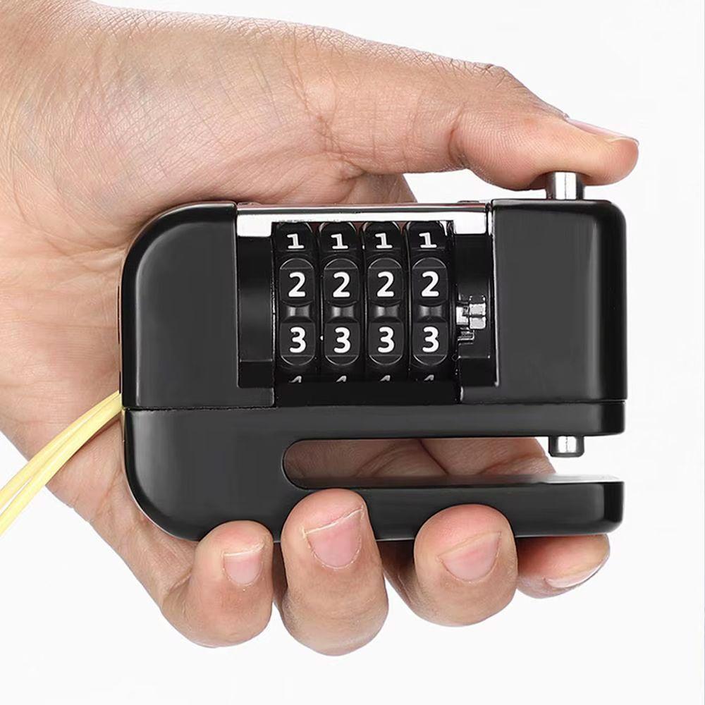 Trava De Disco Freio Com Senha Antifurto Moto Motocicleta Bike Bicicleta Segurança Proteçao Cadeado Resistente - 3