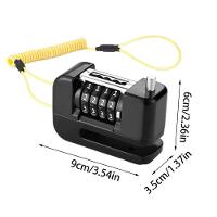 Trava De Disco Freio Com Senha Antifurto Moto Motocicleta Bike Bicicleta Segurança Proteçao Cadeado Resistente - 6