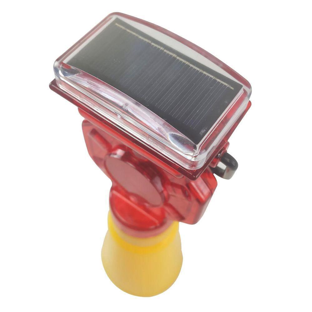 Sinalizador Solar Viario Kit 15 Uni Obra Estrada Rodovia Transito Construçao Reparo Acidente Segurança - 4