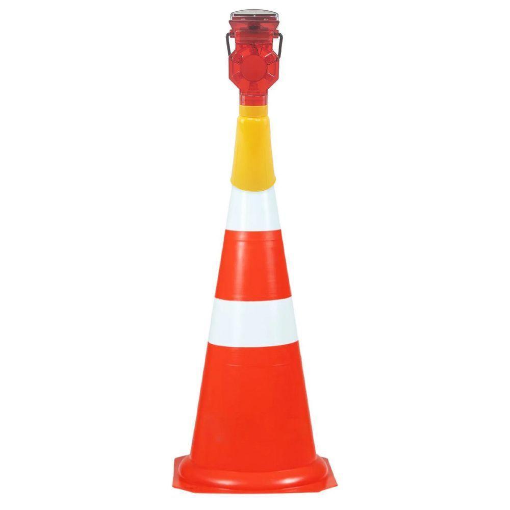 Sinalizador Solar Viario Kit 15 Uni Obra Estrada Rodovia Transito Construçao Reparo Acidente Segurança - 8