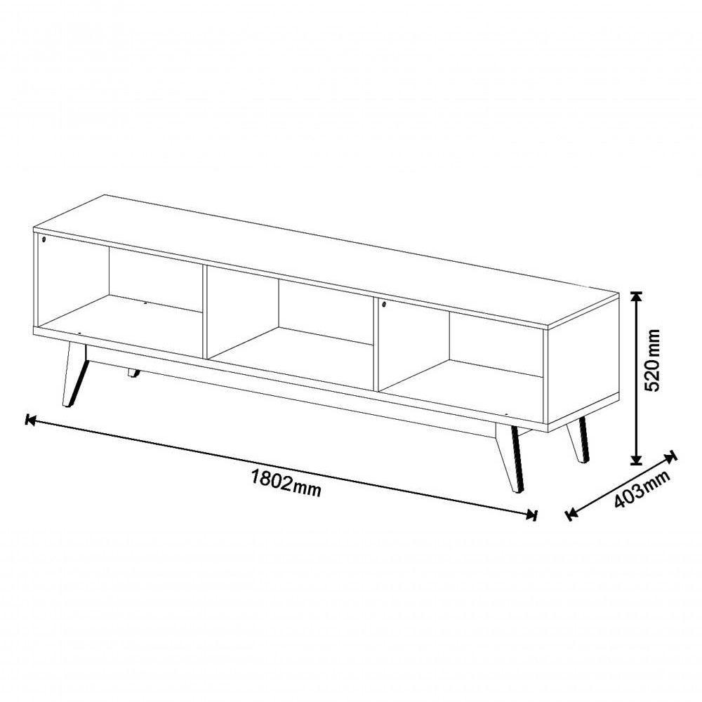 Rack Classic Ad 1.8 Off White Com Freijó - Imcal Móveis - 6
