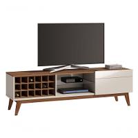 Rack Classic Ad 1.8 Off White Com Freijó - Imcal Móveis - 1