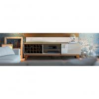 Rack Classic Ad 1.8 Off White Com Freijó - Imcal Móveis - 2