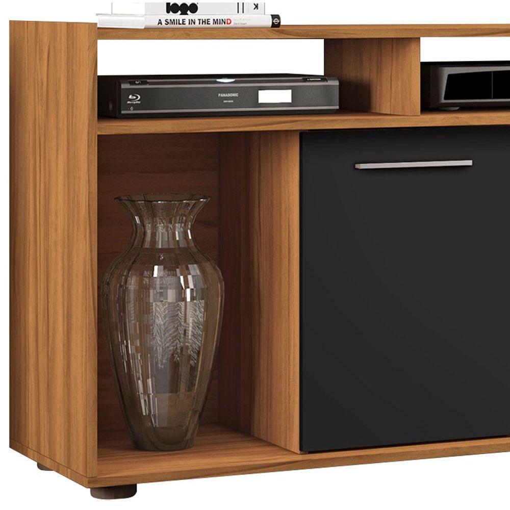 Rack Com Painel Show Freijó Com Preto - Notável - 3