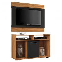 Rack Com Painel Show Freijó Com Preto - Notável - 1