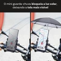 Suporte Celular Mini Guarda Chuva Moto Bike Motocicleta Bicicleta Respingos Chuvisco Motoboy Ciclismo Protege Telefone