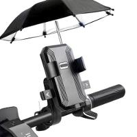 Suporte Celular Mini Guarda Chuva Moto Bike Motocicleta Bicicleta Respingos Chuvisco Motoboy Ciclismo Protege Telefone - 7