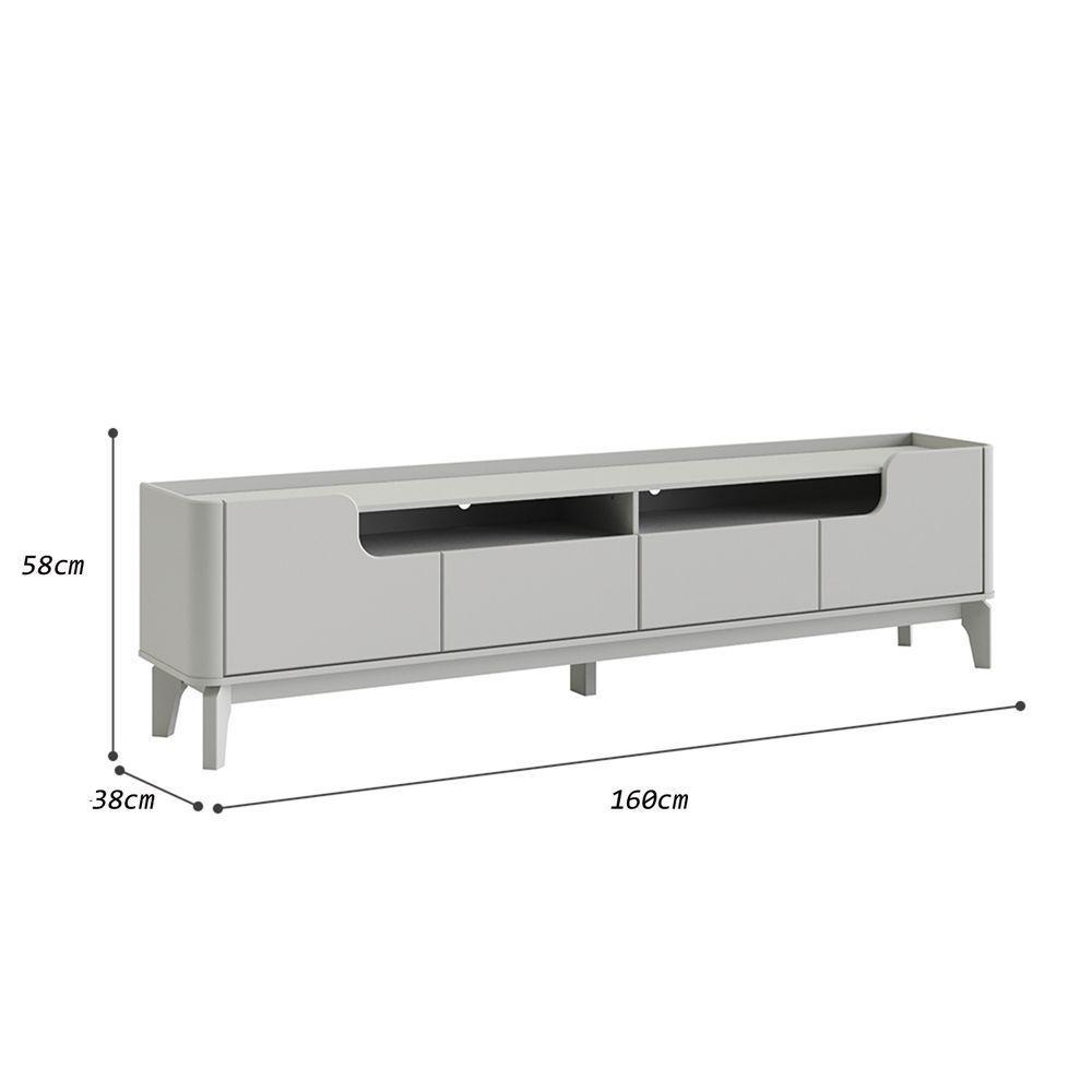 Rack Estante Flip 1.6 4 Portas Para Tvs Até 60 Polegadas Off White Com Camaru - 7