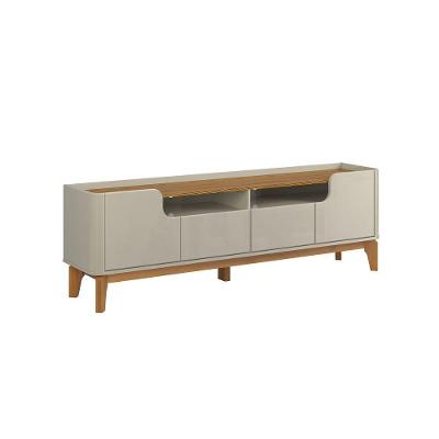 Rack Estante Flip 1.6 4 Portas Para Tvs Até 60 Polegadas Off White Com Camaru