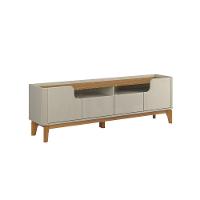 Rack Estante Flip 1.6 4 Portas Para Tvs Até 60 Polegadas Off White Com Camaru - 1