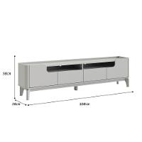 Rack Estante Flip 1.6 4 Portas Para Tvs Até 60 Polegadas Off White Com Camaru - 7