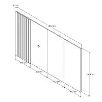 Painel Boto 1.8 Off White - Moveis Jb - 4