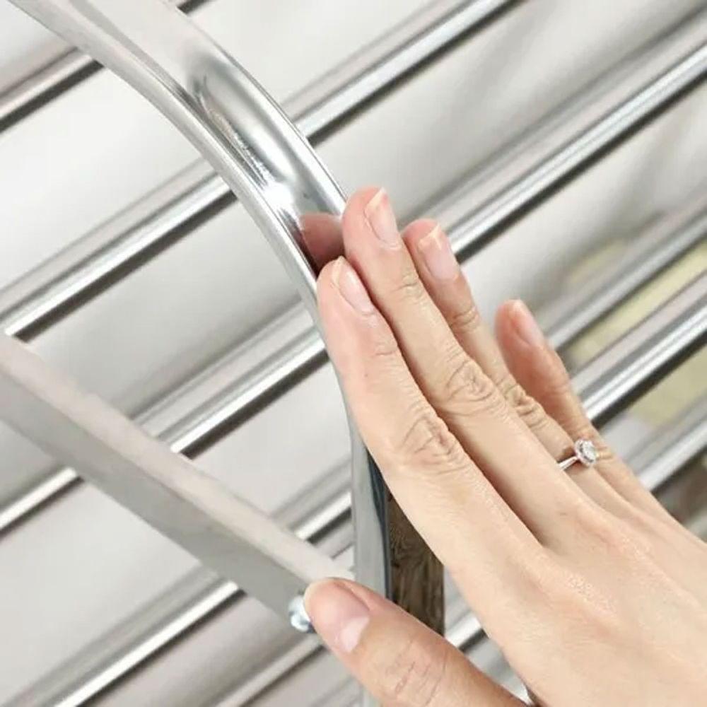 Sapateira Prateleira Inox 5 Andares Tenis Sapato Sandalia Calçado Rack Organizaçao Casa Entrada Multiuso - 5