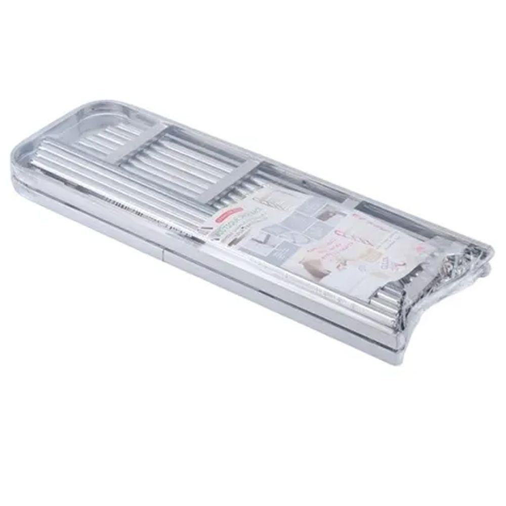 Sapateira Prateleira Inox 5 Andares Tenis Sapato Sandalia Calçado Rack Organizaçao Casa Entrada Multiuso - 7