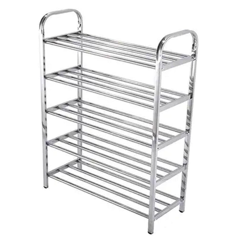 Sapateira Prateleira Inox 5 Andares Tenis Sapato Sandalia Calçado Rack Organizaçao Casa Entrada Multiuso - 9