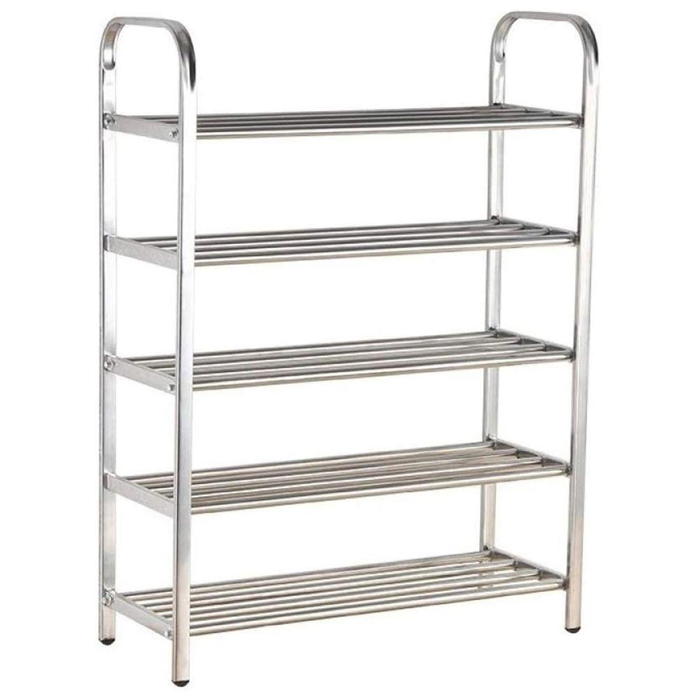 Sapateira Prateleira Inox 5 Andares Tenis Sapato Sandalia Calçado Rack Organizaçao Casa Entrada Multiuso - 10