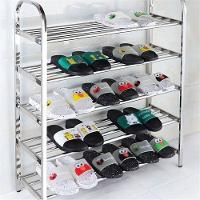 Sapateira Prateleira Inox 5 Andares Tenis Sapato Sandalia Calçado Rack Organizaçao Casa Entrada Multiuso