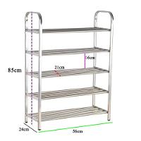 Sapateira Prateleira Inox 5 Andares Tenis Sapato Sandalia Calçado Rack Organizaçao Casa Entrada Multiuso - 6