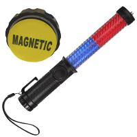 Bastao Sinalizador Viario Apito Lanterna Recarregavel Duas Cores Segurança Transito Sinalizaçao Manobrista Frentista - 1