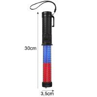 Bastao Sinalizador Viario Apito Lanterna Recarregavel Duas Cores Segurança Transito Sinalizaçao Manobrista Frentista - 5