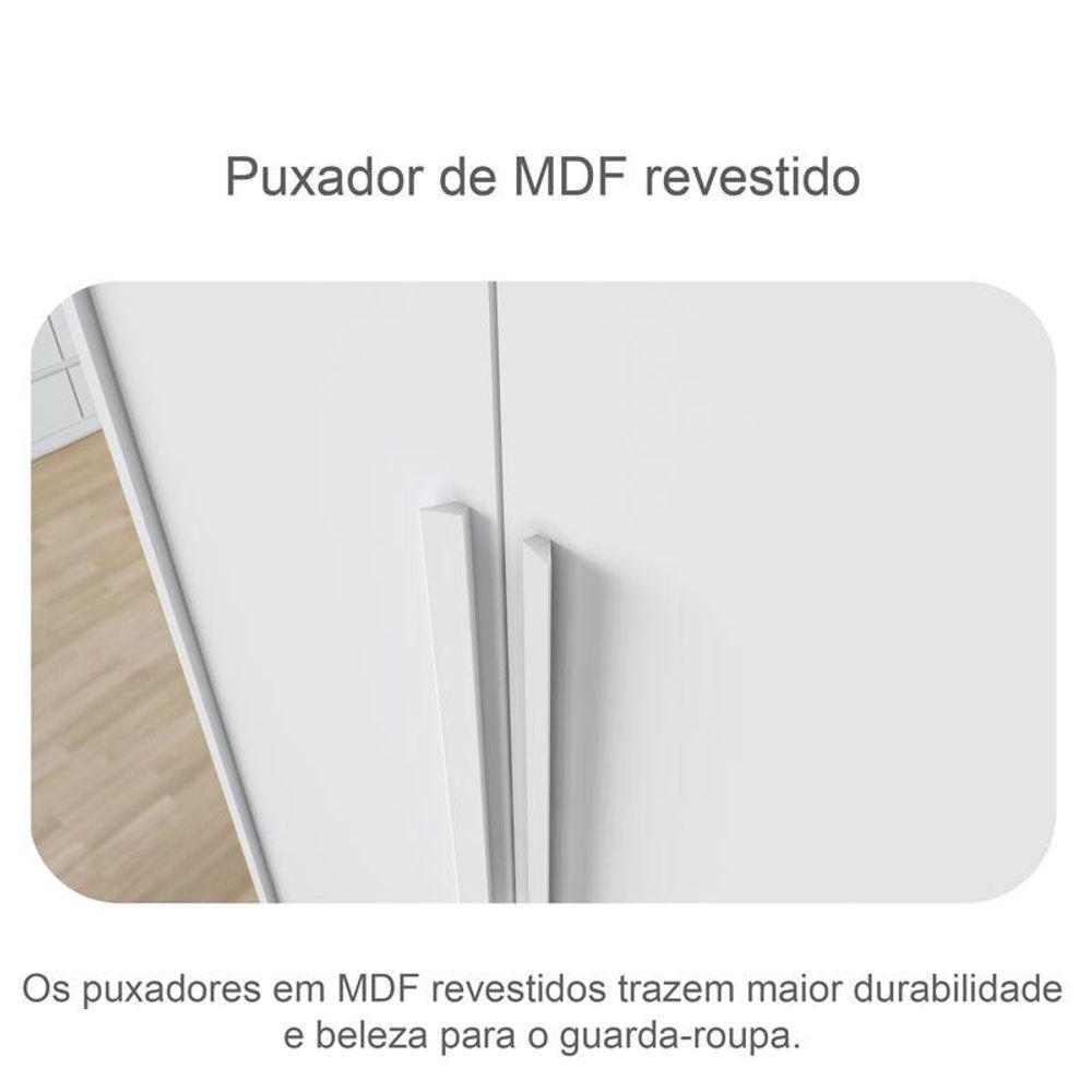 Guarda Roupa Casal Ambiente Bragança 6 Portas 6 Gavetas Neve - Novo Horizonte - 4