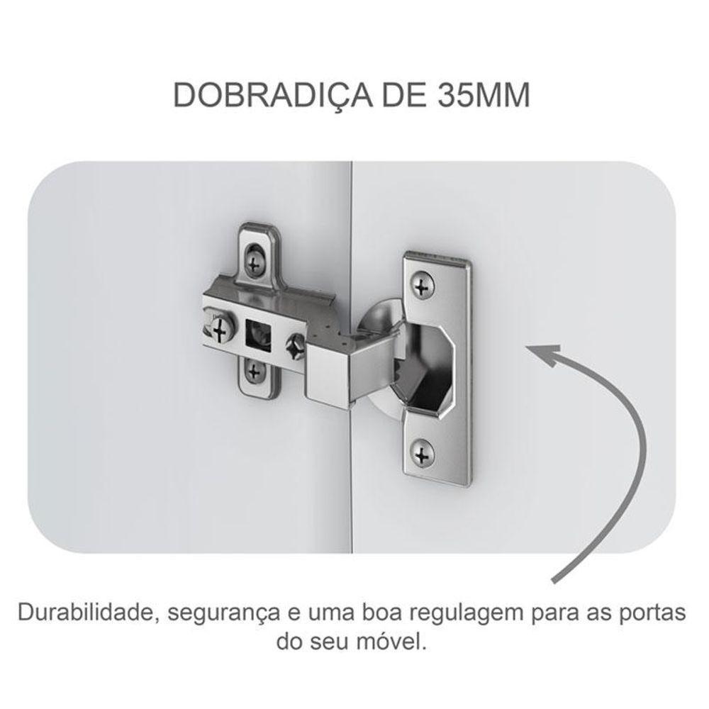 Guarda Roupa Casal Ambiente Bragança 6 Portas 6 Gavetas Neve - Novo Horizonte - 5